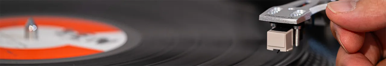 Photograph listening Japanese vinyl records